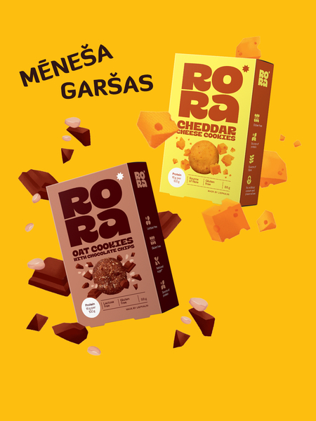 Oktobra mēneša garša - RORA Čedaras siera cepumi un Auzu cepumi ar šokolādes gabaliņiem!